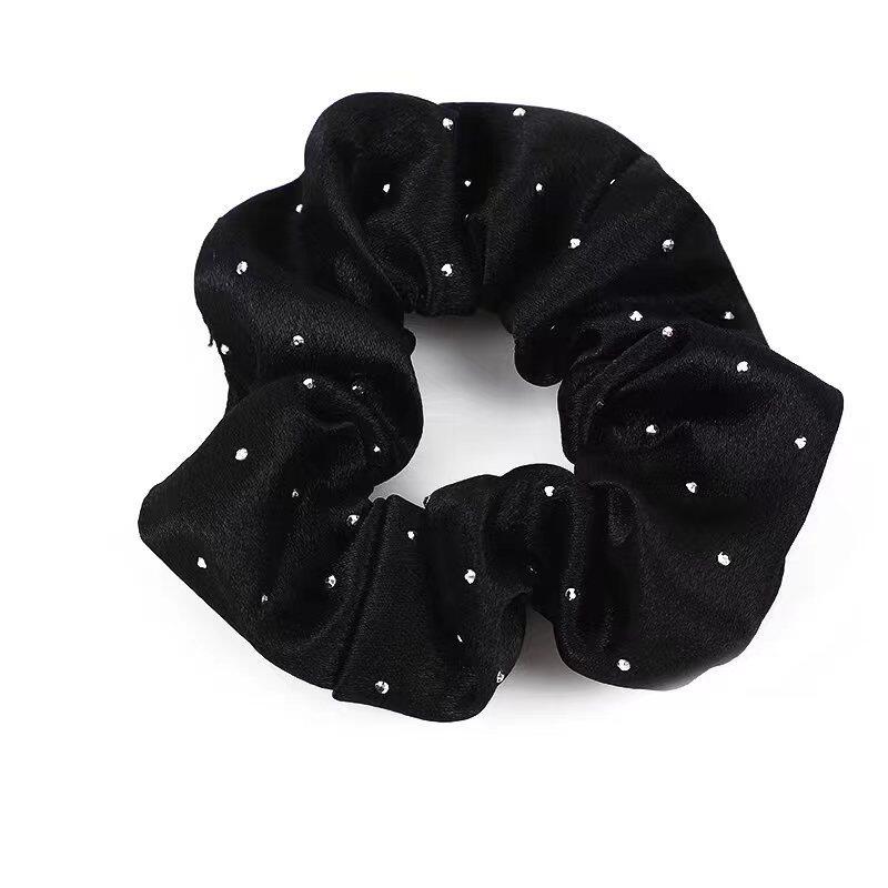 New Korean-style Gimmel Hot Rhinestone Large Intestine Hair Ring Simple All-match Marubeni Hair Elegant Hair Rope Hair Ring
