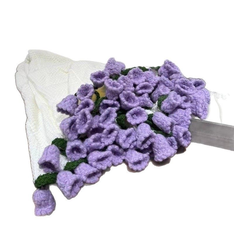 Finished Popular Rose Bouquet Hand-Knitted Blanket Birthday Gift Shawl Desktop Decoration Lover Red Rose Blanket