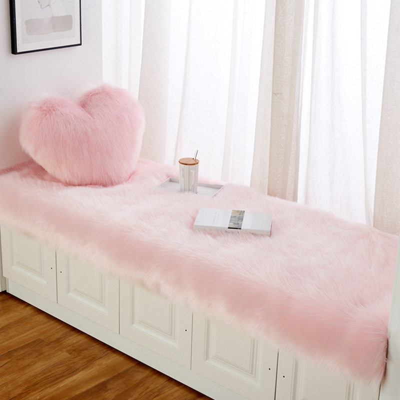 Amazon 2021 New Plush Bay Window Mat Window Sill Mat Balcony Mat Bedroom Imitation Wool Tatami Drop Shipping