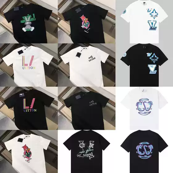 Correct version of Lujia T-shirts, 2025 summer new collection, various styles with cartoon prints, casual loose fit, unisex short sleeves