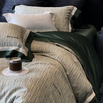 Mark Cross Accessible Luxury High-End Long-Staple Cotton Four-Piece Set for All Seasons Pure Cotton Bed Bed Sheetss and Quilt Covers