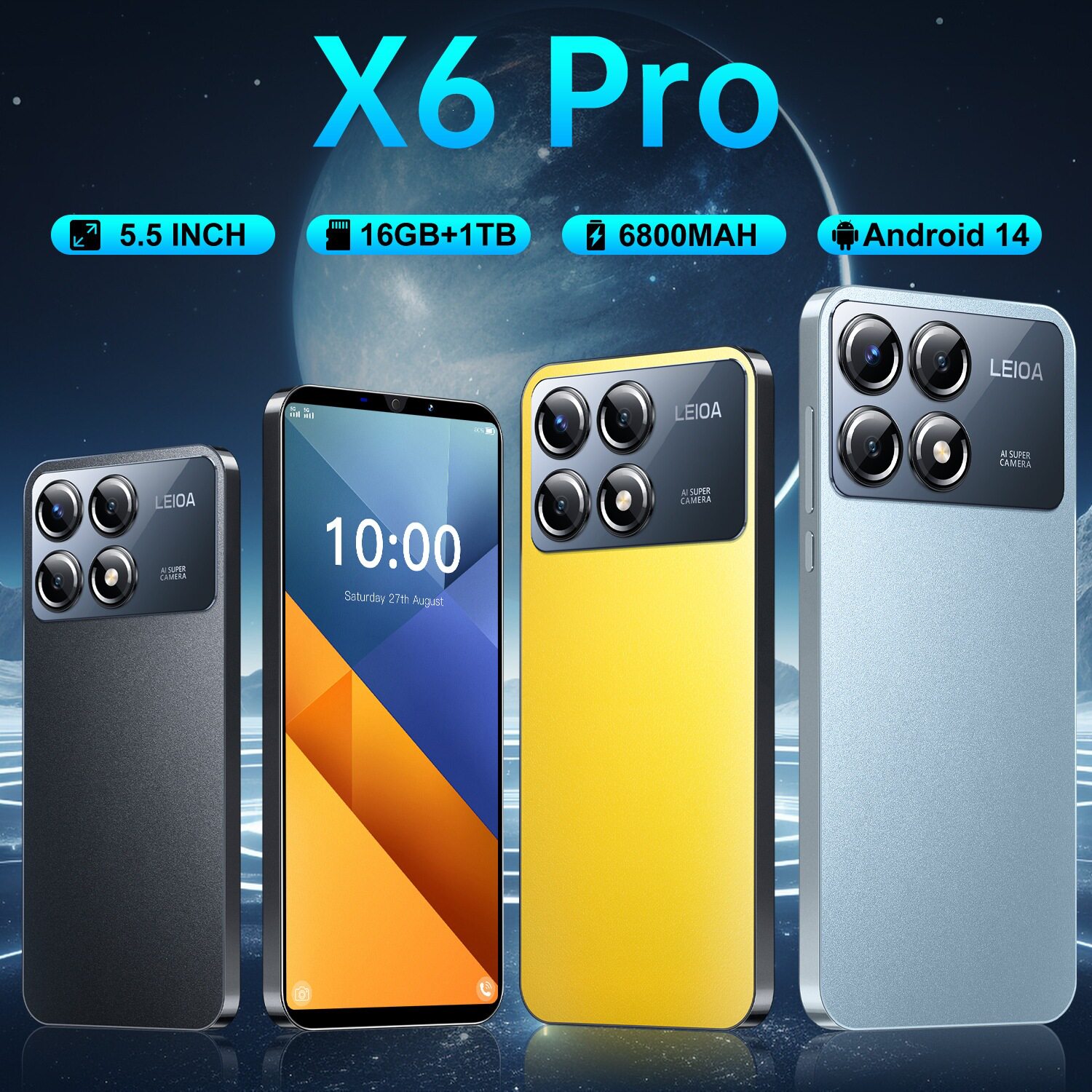 新款X6 Pro跨境手机5.5寸大屏1+16G安卓低价外贸智能手机源头工厂