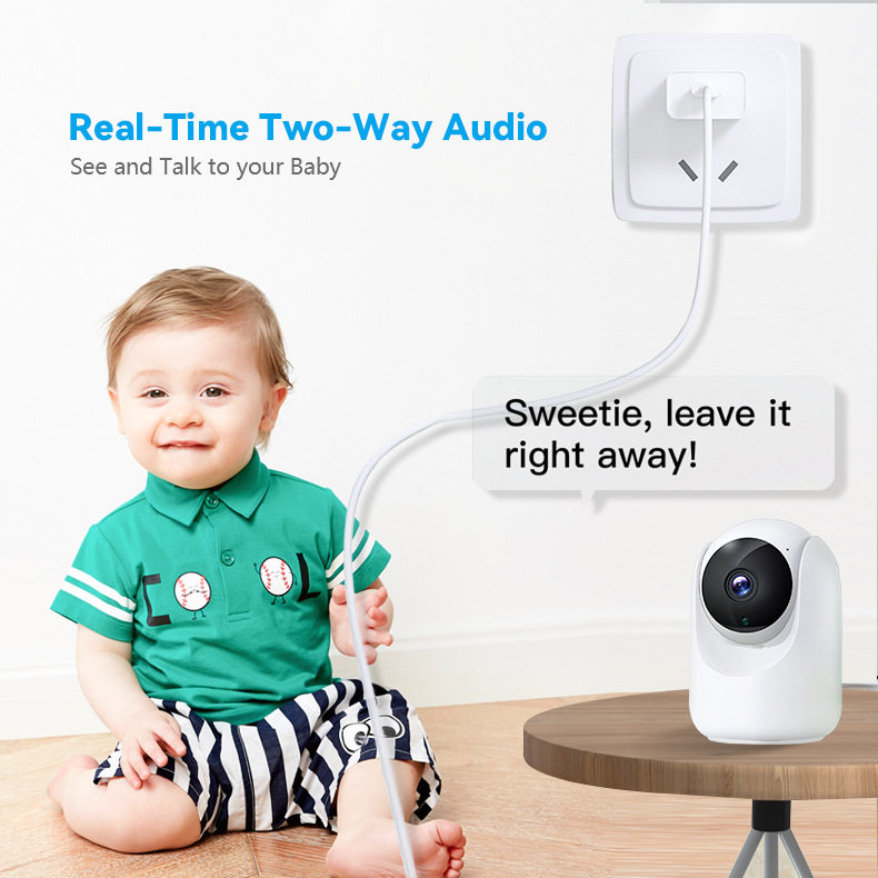 Cross Border WiFi Graffiti Indoor Surveillance Camera Wireless Baby Monitor Tuya Smart Network Camera