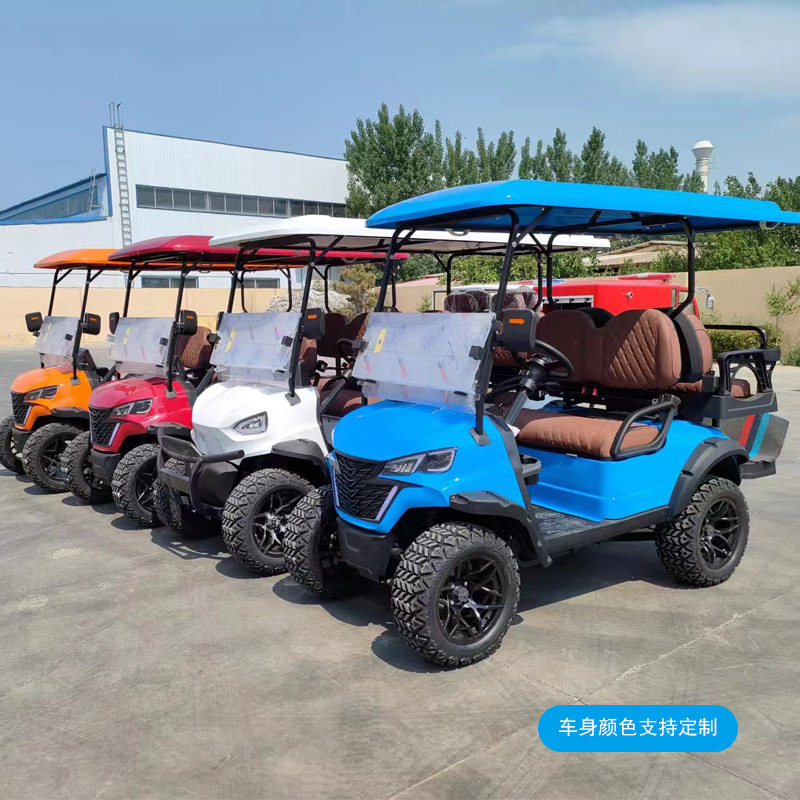 Foreign Trade Electric Golf Cart Tourist Attraction Park Electric Sightseeing Car 2 Seats 4 Seats 6 Seats Golf Cart