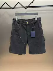 Correct Version High Quality Donkey Classic Embossed Embossed Letter Denim Shorts Simple Unisex Jacquard
