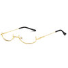 Japanese-Style Chain Eyeglass Frame Lower Half Frame Glasses Water Drop Lensless Artistic Decorative Anime Chain Eyeglass Frame