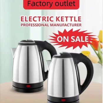 Foreign Trade Export Electrickettles Stainless Steel 2L Electric Water Kettle with Steel Lid Gift Water Boiling