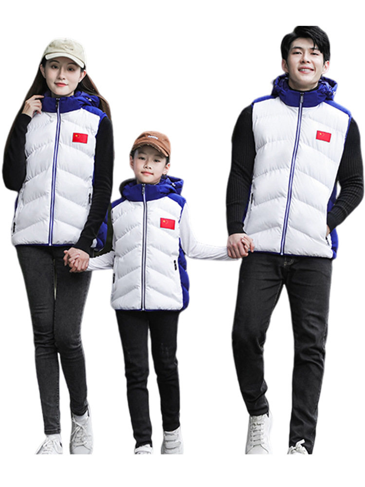 Chinese team sports vest men's and women's martial arts taekwondo training vest warm vest winter down cotton-padded jacket wholesale