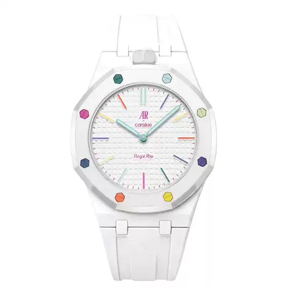 Ar Collaboration Octagonal Quartz Watch Dopamine Color-Blocking Fashion Unisex Waterproof Wristwatch Light Luxury Trendy Model