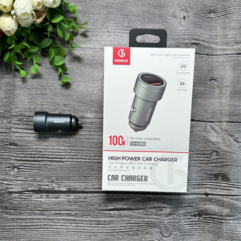 Hongguo Ga13S Metal Car Charger Pd 30W+Usb Fully Compatible with 100W Car Charger Dual