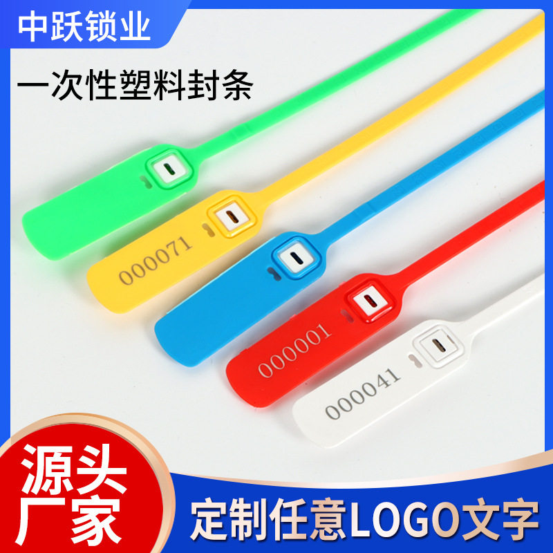 Disposable plastic sealing strip lead blocking logistics sealing strip factory coal transportation ribbon Postal Air garden sealing strip