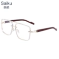 [high-quality glossy plating] gold frame white flat