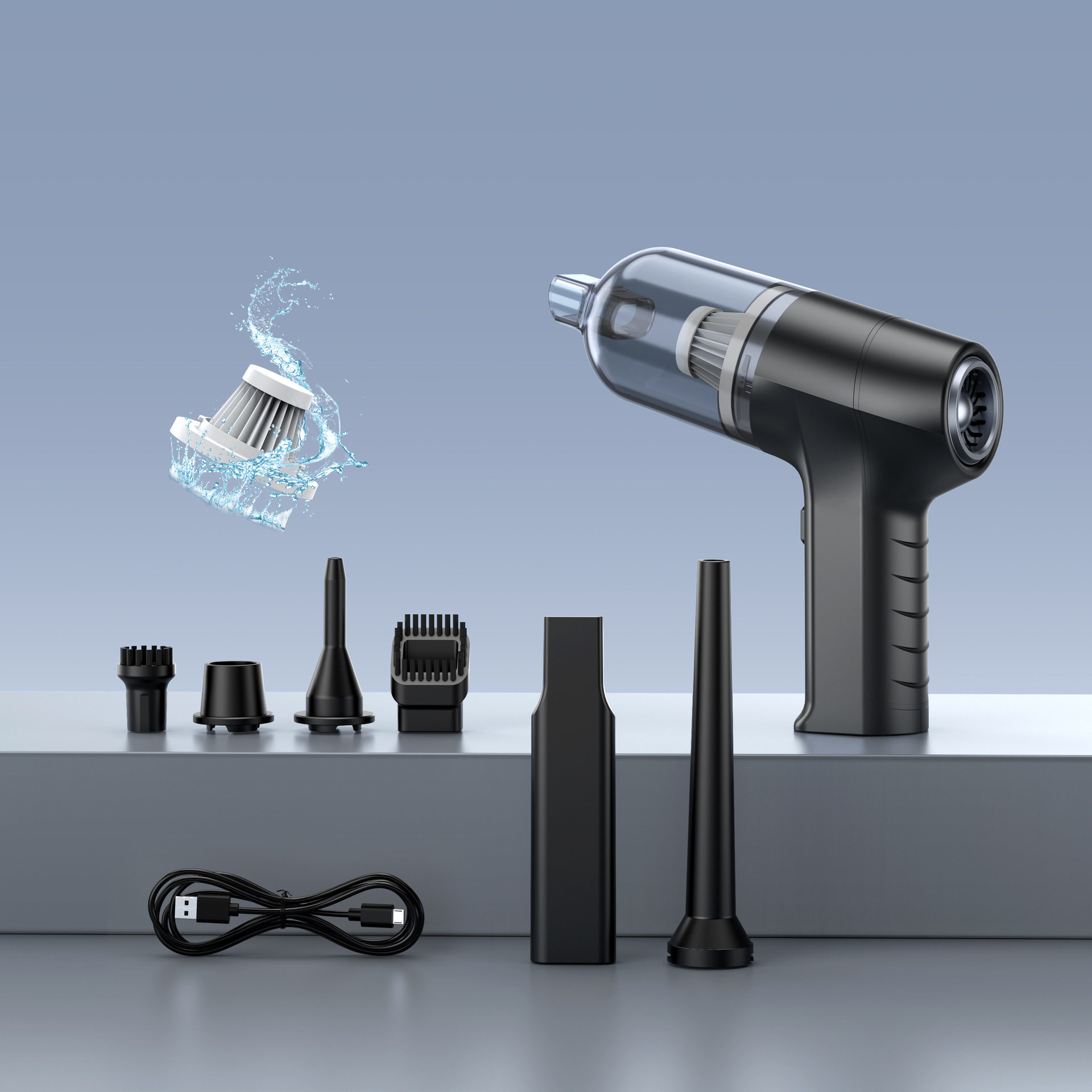 Car wireless vacuum cleaner wet and dry dual-use high-power portable home car dual-use large suction mini handheld vacuum cleaner