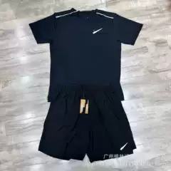 Wholesale New Sports Export Suits, Fitness Running Suits, Quick-Drying, Breathable, Loose-Fitting, Casual Short-Sleeved Shorts for Men