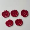 New wine red Apple Button Accessories DIY Handmade Material Headwear Shoes Flower Decoration Patch Phone Case Collocation