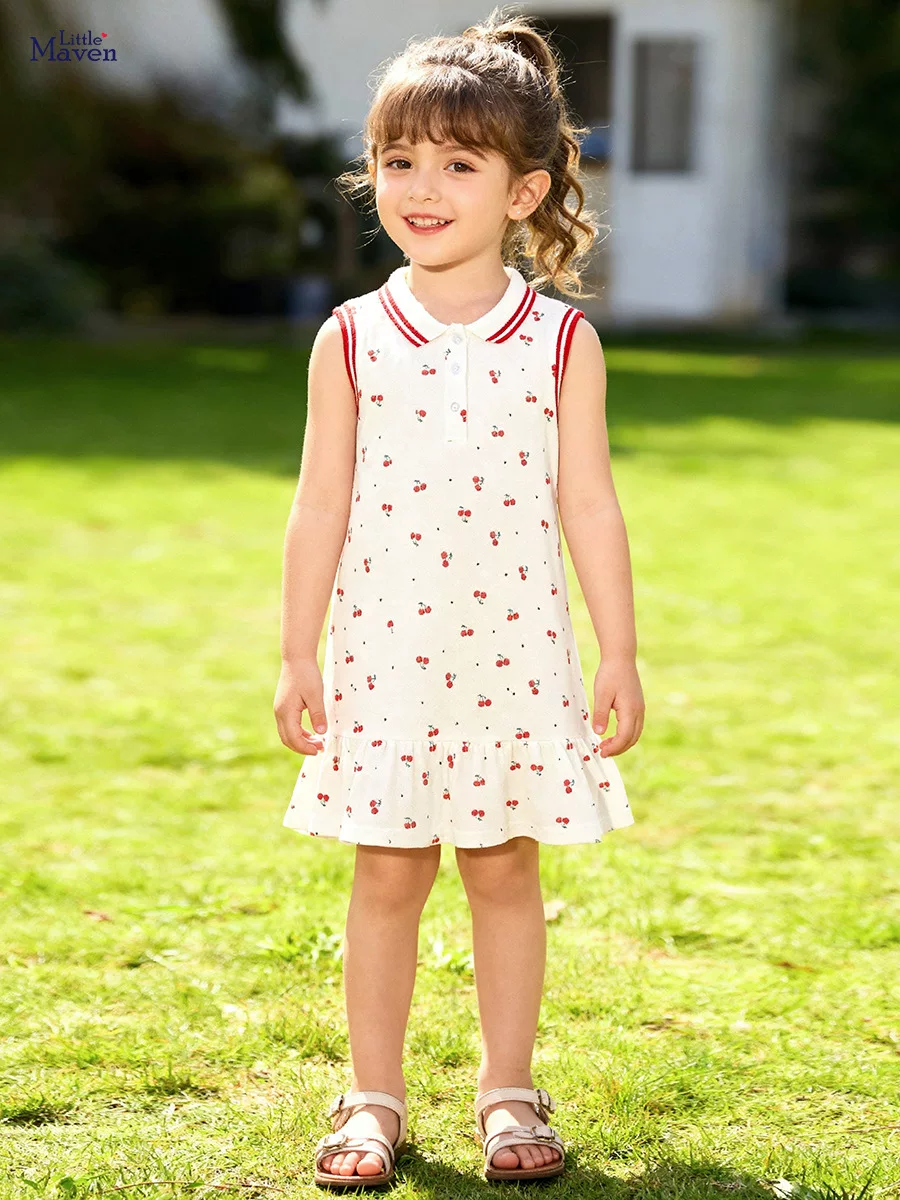 Summer Sleeveless Girls' Dress, Cute Sweet Kids' Skirt, Casual Kids' Dress