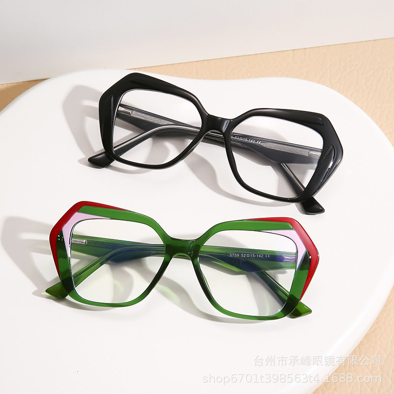 2025 New Trendy Influencer-Style Glasses Classic Butterfly Tortoiseshell Frame Titanium Thin Square Frame Women's Fashion Wholesale