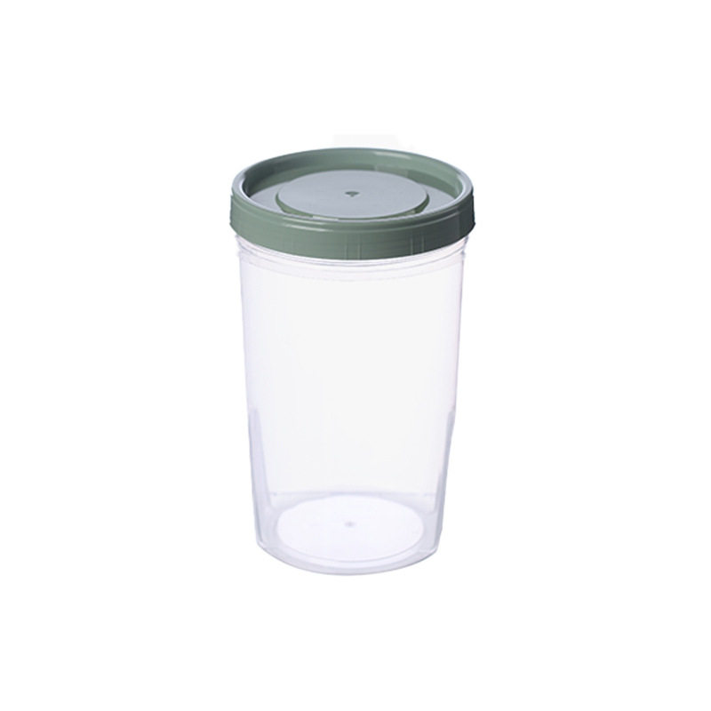 High temperature resistant round refrigerator crisper with lid grain storage box microwave oven heating bento box sealed jar