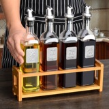 Бытовая стеклянная бутылка для масла, кухонная бутылка для уксуса с соевым соусом, кастрюля для контроля масла, бутылка для приправ, квадратная бутылка для масла, не подвешивающееся масло, банка для масла большой емкости