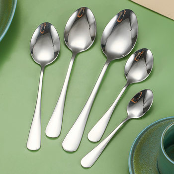 Stainless steel spoon tableware 1010 pointed spoon stainless steel spoon gift printed logo
