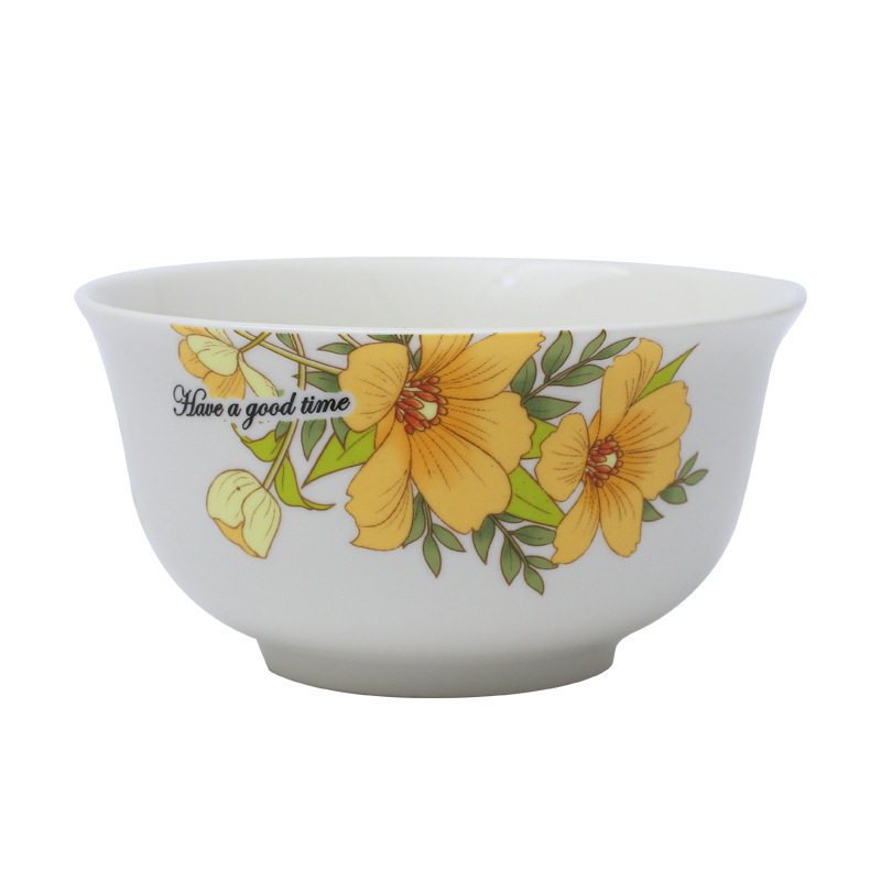 Vintage ceramic tableware suit household underglaze dining bowl dish bowl plate soup bowl combination Bowl plate ceramic noodle bowl