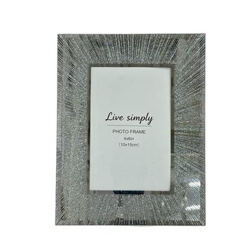 Cross-Border Custom Glass Tabletop Living Room Photo Frame Bedroom Fabric-Covered Photo Display Stand Hollow Exquisite Simple Ornament