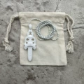 White sword necklace