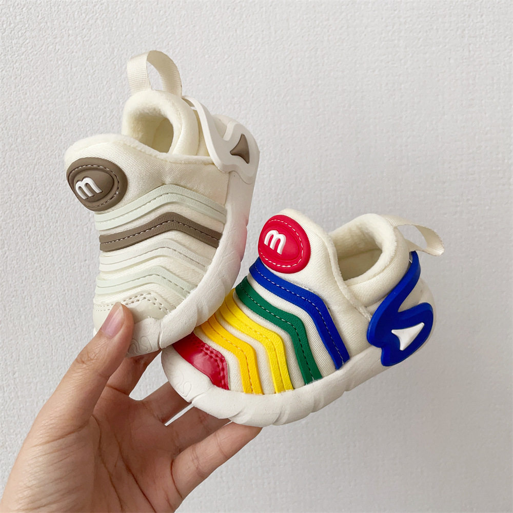 Autumn Light Soft Bottom Baby Caterpillar Running Shoes Soft Bottom Fashion Baby Toddler Shoes Casual Children Sneakers