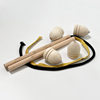 Bagged Wooden Top Set Nostalgic Toy Whip Top Traditional Two-In-One Solid Wood Wooden Fun Toys Wholesale