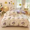Thickened milk velvet four-piece set coral flannel double-sided fleece-lined bed sheet quilt cover bed three-piece set wholesale