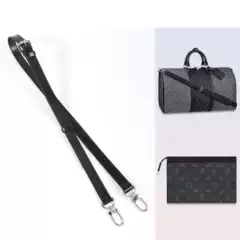 For lv Black Cowhide Shoulder Strap keepall Travel Bag Strap Replacement Black Samurai Crossbody Bag Strap Accessories