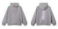 E2623 gray (sup embroidered letter hooded sweatshirt)