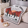 ins American camping light luxury style room bedroom living room thread blanket sofa cushion sofa blanket blanket decorative cover towel