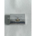 Silver crackle wallet