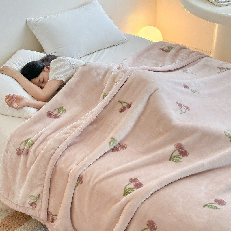 Class a Double-Layer Thickeneded Raschel Blanket Cover Blanket Super Soft Cloud Blanket Office Nap Blanket Milk Velvet Sofa Blanket