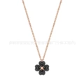 Four-leaf clover rose gold necklace