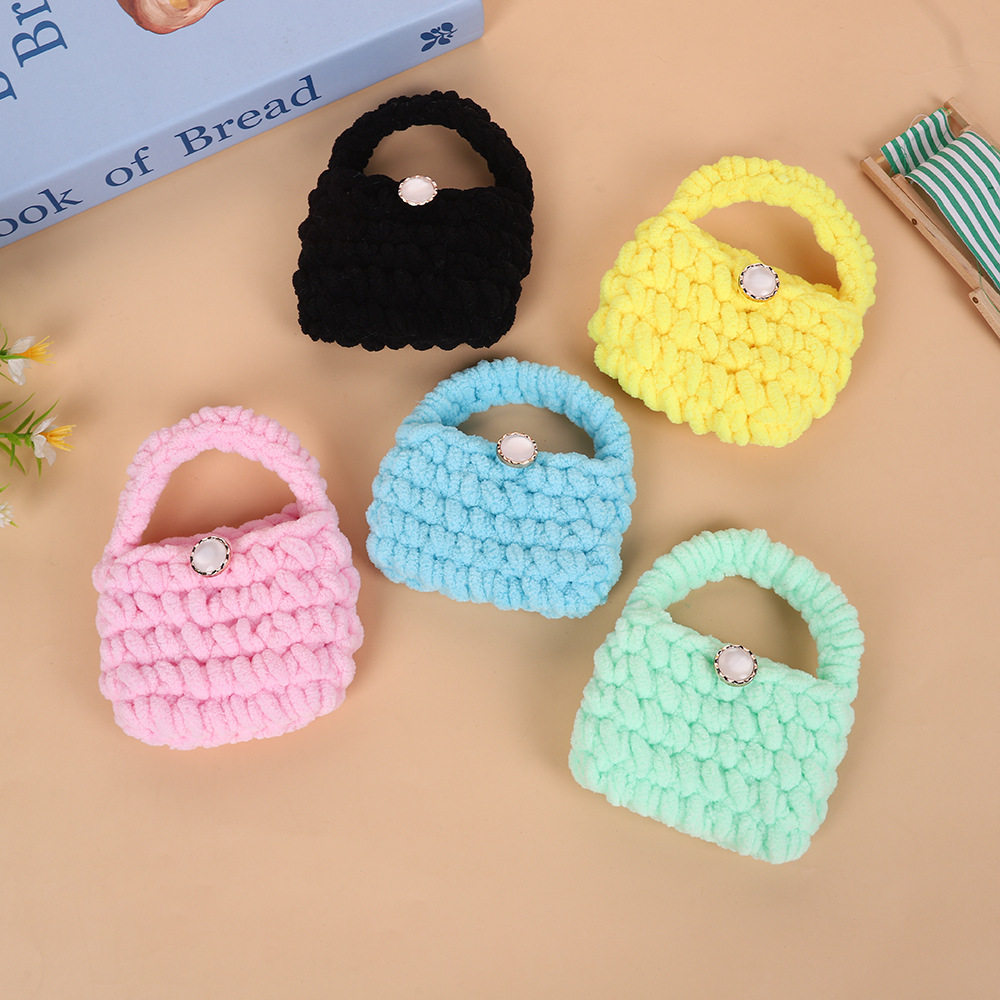 Bluetooth Headphone Set Apple Headphone Set Headphone Bag Coin Purse Finished Hand-woven Plush Bear Handbag