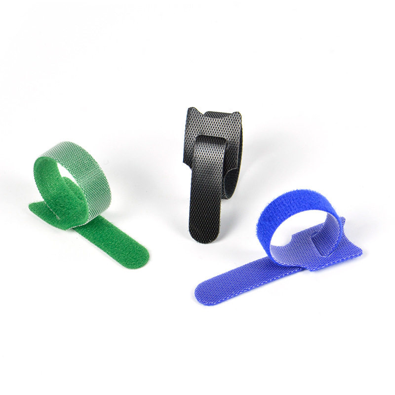 Colorful T-Shaped Velcro Straps with Hook and Loop Fasteners, Integrated Nylon Velcro Straps for Organizing Earphones and Data Cables