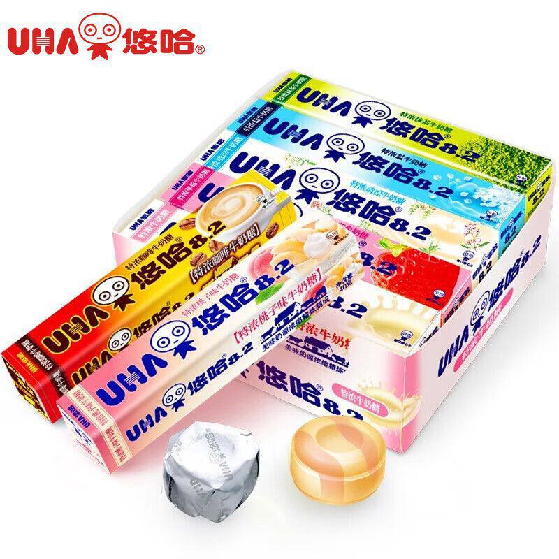 Uha Uha Rich Milk Candy 40g Strawberry Matcha Refreshing Flavor Bars Casual Candy Snack Batch