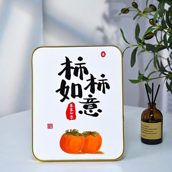 Persimmon Ruyi Photo Frame Ornaments Entrance Entrance Table for Living Room Desktop Decorations Light Luxury Decorative Painting Peace and Joy