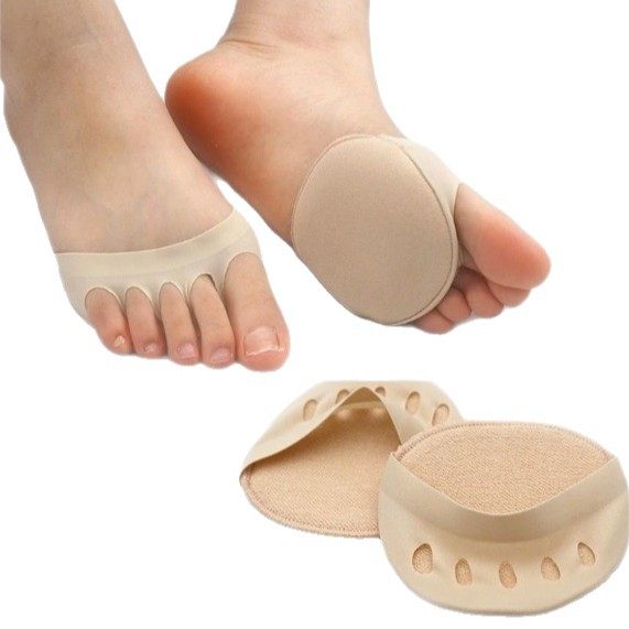 Half-Size Forefoot Pad for Women, Thickeneded Anti-Pain, Anti-Slip, Anti-Wear, High-Heeled Shoes, Soft Sponge Insole, Pure Cotton Foot Pad