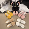 2025 French-Style Large-Size Flat Versatile Closed-Toe Mules for Women, Elegant Slippers Fashionable with Dresses, Soft Furry Shoes