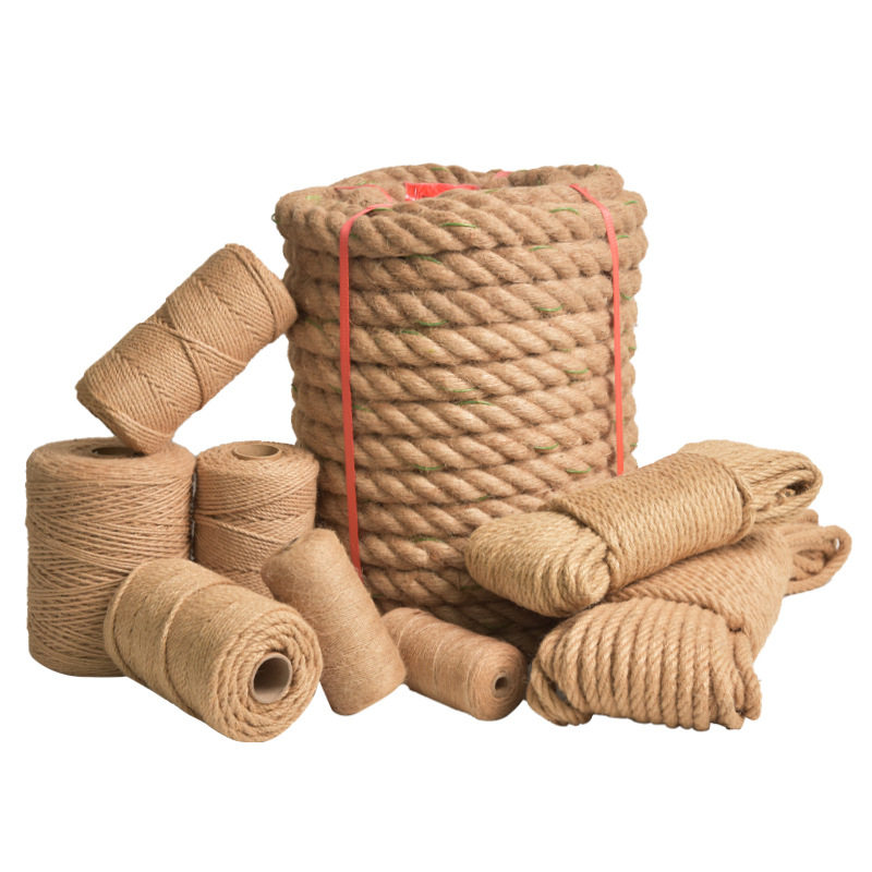 Various Specifications of Thick and Thin Hemp Ropes for Handmade DIY Tags, Pet Supplies, Gift Box Packaging Ropes, Tug-Of-War Ropes, and Clothing Accessories