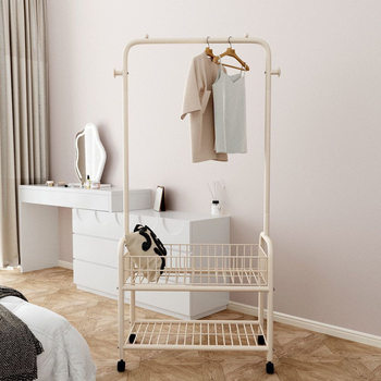 Clothes Rack Floor-Standing Clothes Rack Hanging Bag Dormitory Small Coat Rack Home Bedroom Storage Rack Clothes Drying Rack Rental