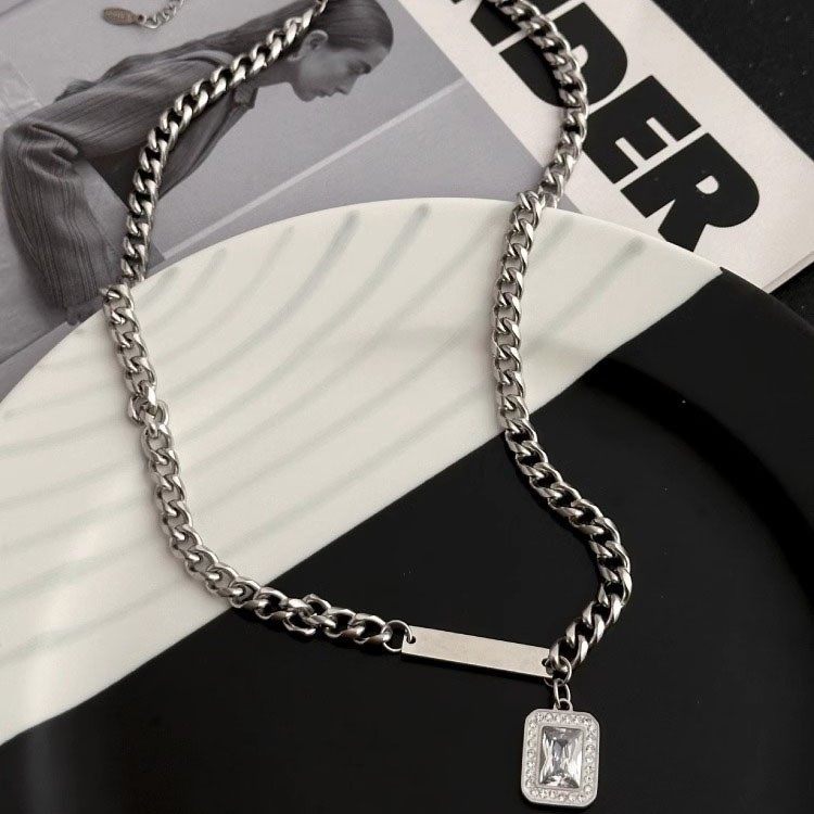 项链男钛钢不掉色简约百搭饰品女毛衣链新款时尚个性爆款嘻哈配饰