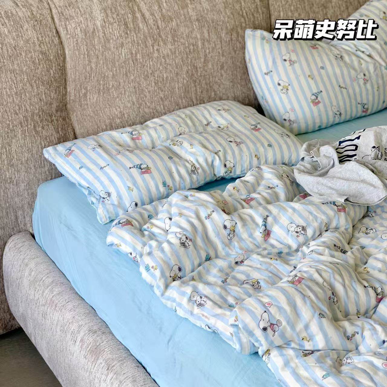 Korean Class A Cotton Aerobic Double-layer Yarn Student Dormitory Three-piece Set Maternal and Infant Class Baby Cotton Gauze Four-piece Set