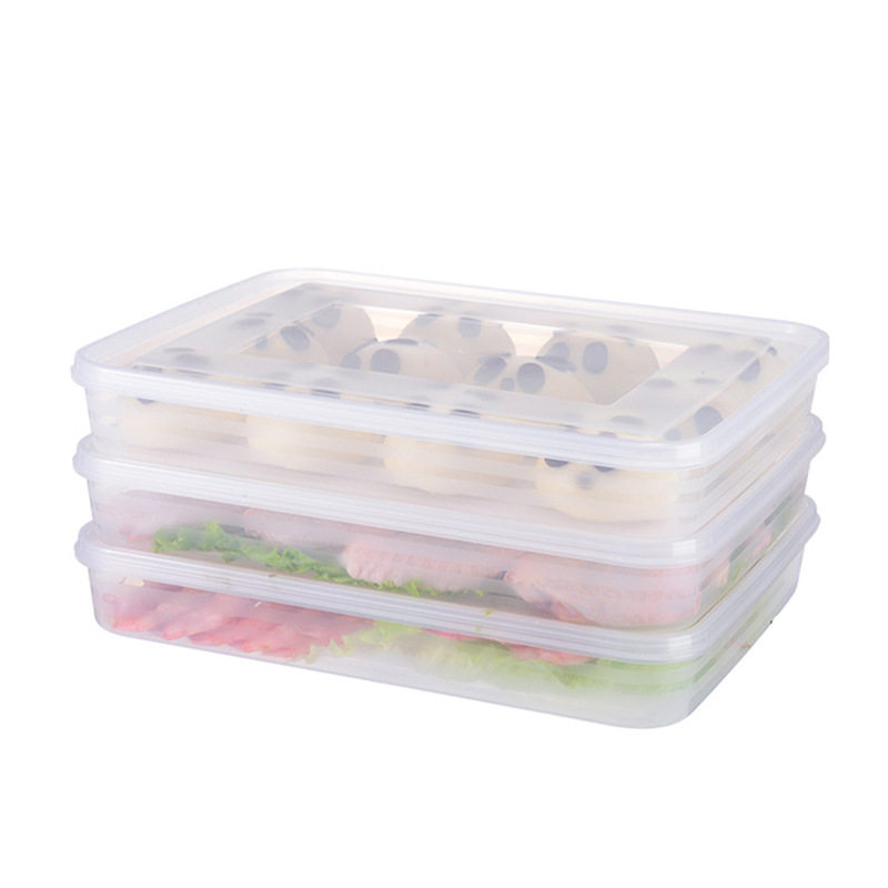 Dumpling Box Can Be Stacked with Large Household Refrigerator Crisper, Quick-Frozen Dumplings, Non-Stick Bottom Dumpling Tray, Food Storage Box