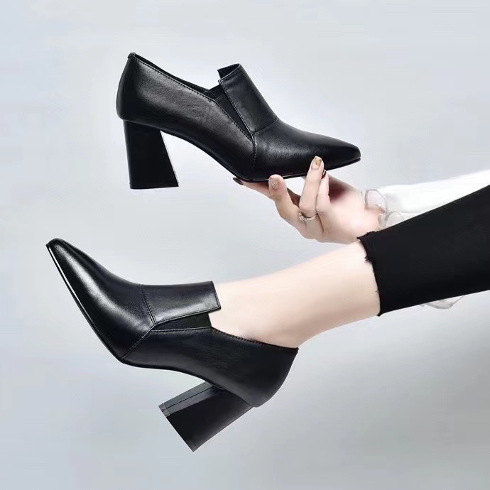 (Mới) Mã D6925 Giá 1350K: Giày Cao Gót Nữ Toopan Gót Vuông Hàng Mùa Xuân Thu Đông Giày Dép Nữ Chất Liệu Da Bò G04 Sản Phẩm Mới, (Miễn Phí Vận Chuyển Toàn Quốc).