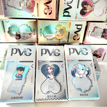 Secondary series PVC color window bookmark blind bag 2 pieces into animation bookmark creative special-shaped card blind wholesale