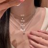 Zhao Lusi's Same Style Booger Diamond Necklace with a Teardrop on the Neck, High-End Classic Accessory, Mini Single Diamond Clavicle Chain